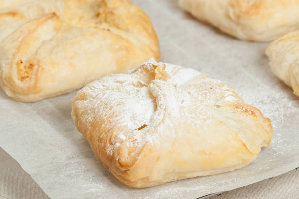istock Homebaked Hungarian Cheese Puff Pastry Parcels. 801281054