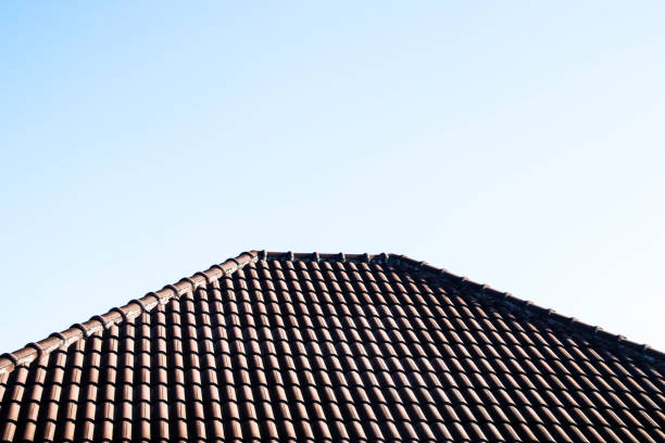 istock Roof house with tiled roof 801281354