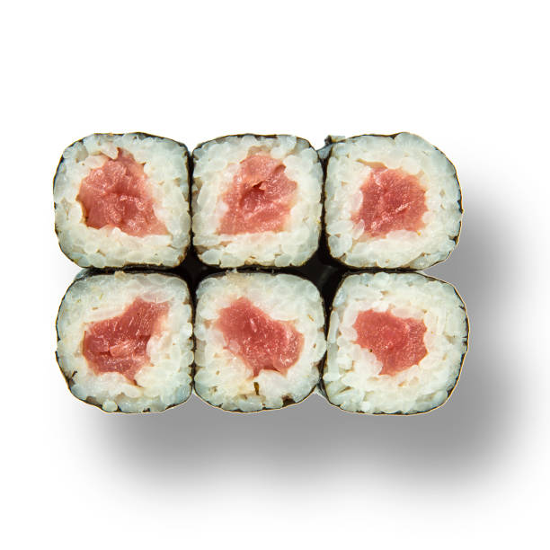 Sushi and rolls stock photo