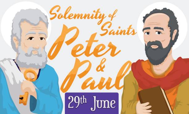 聖人の厳粛さのアラームの日付ピーターおよびポール - saints peter and paul illustrations点のイラスト素材／クリップアート素材／マンガ素材／アイコン素材