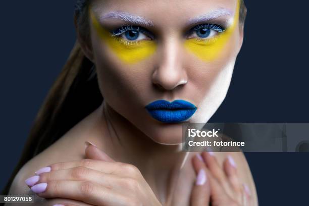 Portrait Of A Woman In Fancy Makeup Stock Photo - Download Image Now -  Adult, Adults Only, Artist's Model - iStock