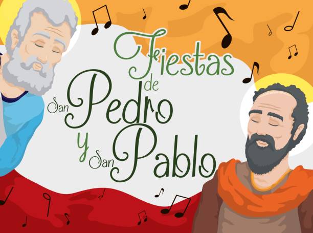 聖ペトロとパウロの音楽コロンビア祝日を祝う - saints peter and paul illustrations点のイラスト素材／クリップアート素材／マンガ素材／アイコン素材
