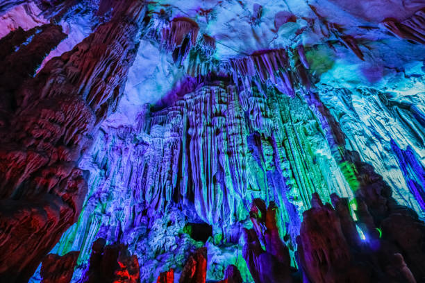 istock inside the Reed Flute Cave in Guilin, China 801310424
