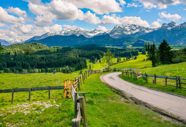 bayerische alpen, allgäu, bayern, deutschland - allgau stock-fotos und bilder