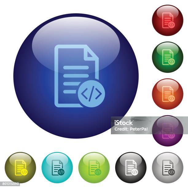 Source Code Document Color Glass Buttons Stock Illustration - Download ...