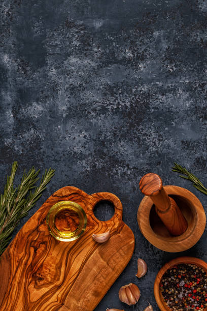 istock Cutting board and spice for cooking 801317994