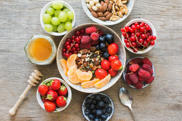 istock Paleo style breakfast, grain free granola 801335950