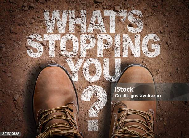 Whats Stopping You Stock Photo - Download Image Now - Conquering Adversity, Hurdle, Discovery