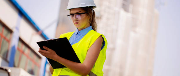 istock Young female working in factory 801359054