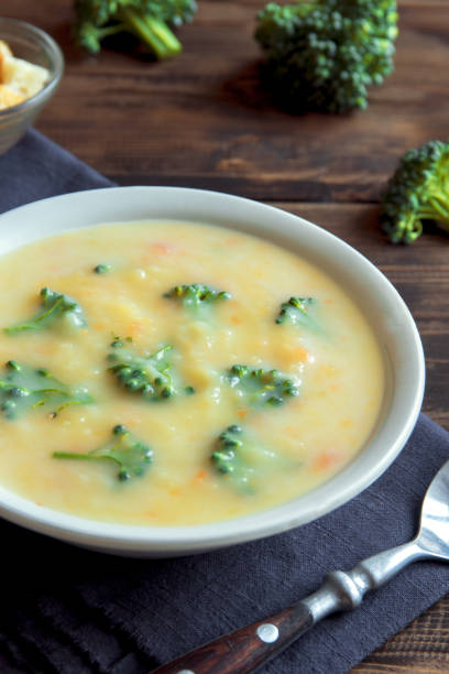 istock cheese cream soup with broccoli 801359296