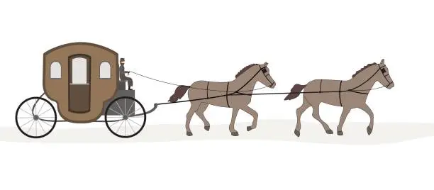 Vector illustration of carriage