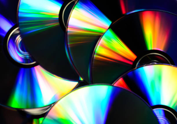 istock Background of the cd disks 801385784