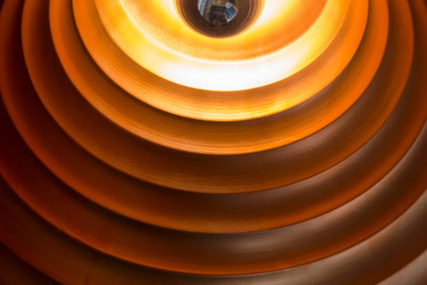 istock Intricate red, orange, red  and brown abstract, ripple metallic design 801403468