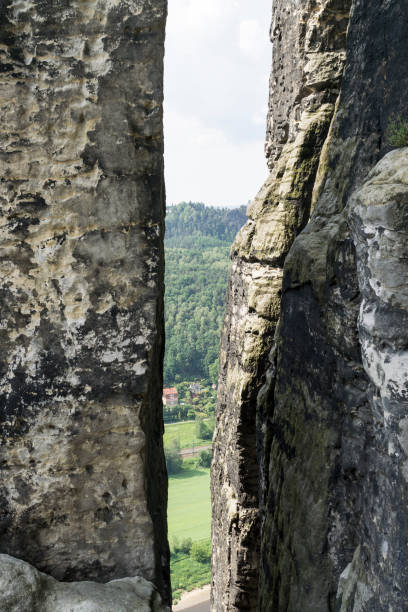 istock Landscape with trees in Saxon Switzerland 801408152