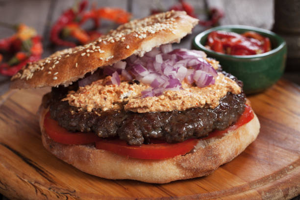 istock Serbian burger or pljeskavica 801435174