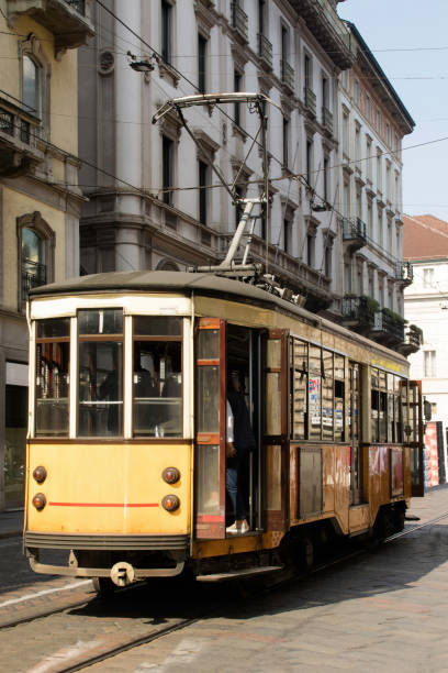 istock The old historic tramway in Milan (Italy) 801442032