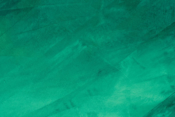 Textured green painted background Textured green winter painting canvas wallpaper background mixed media stock pictures, royalty-free photos & images