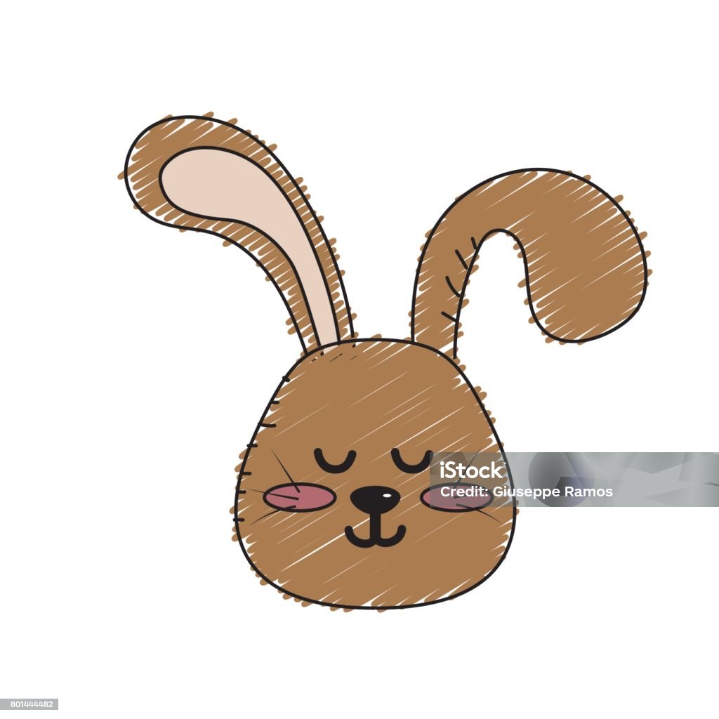 Boy Head Rabbit Rabbit Teddy Rabbit Boy Head Animal Wild Stock Illustration - Download Image ...