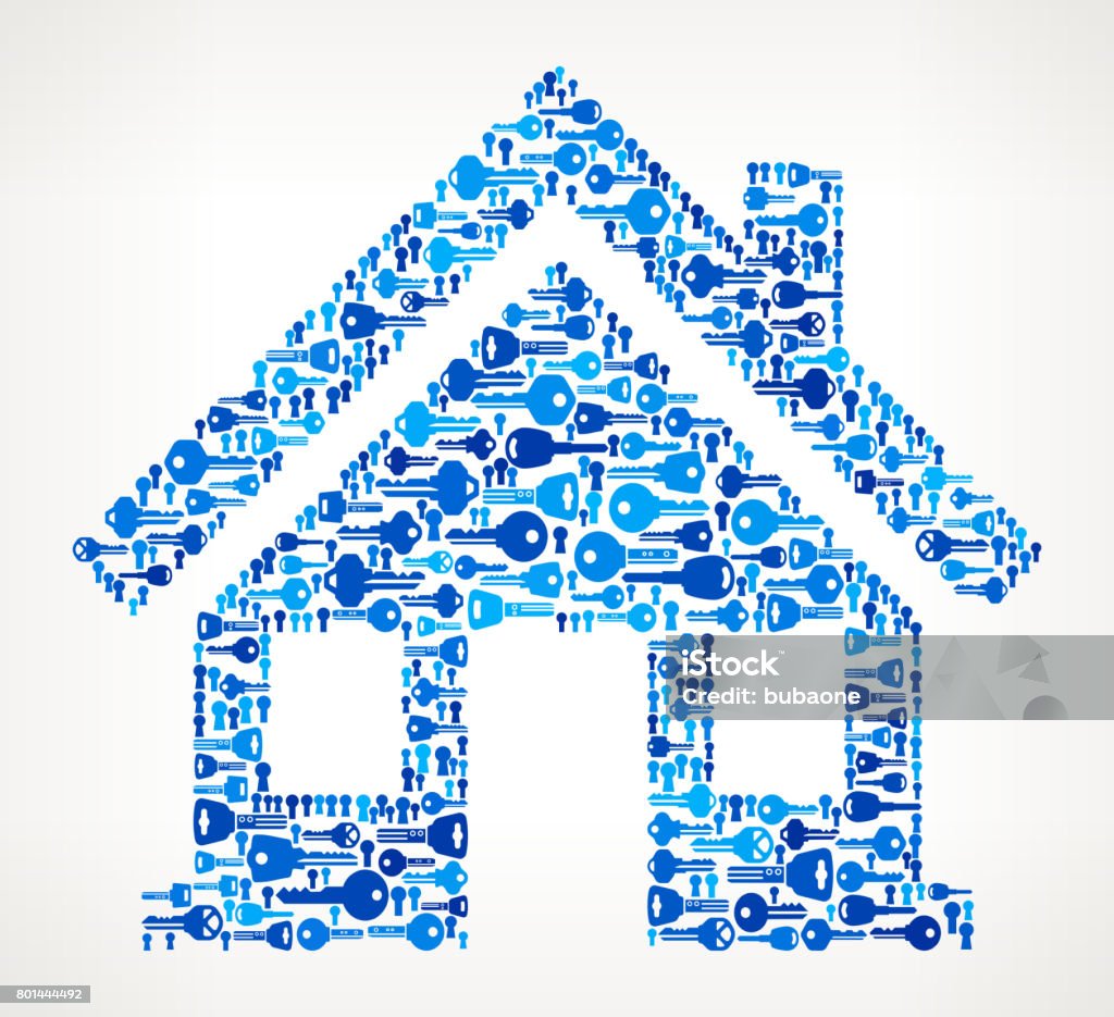 Patterned House Key Home Keys Pattern Vector Graphic Stock Illustration - Download Image ...