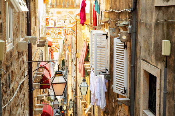 istock Old street in Dubrovnik 801449862