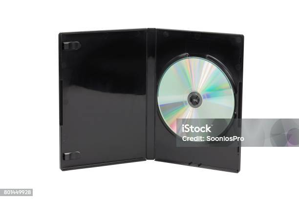 Black Cd Dvd Case Isolated On White Background Front View Stock Photo - Download Image Now