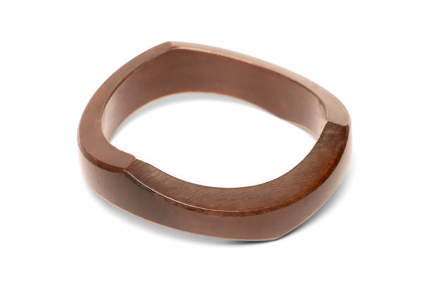 istock Wooden bracelet on white 801461022