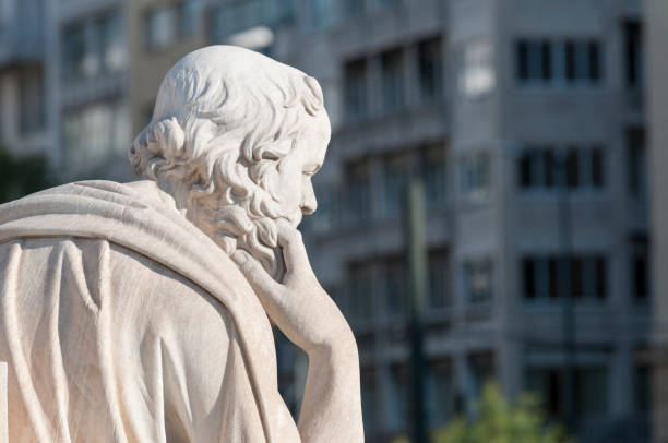 classic statue Socrates stock photo