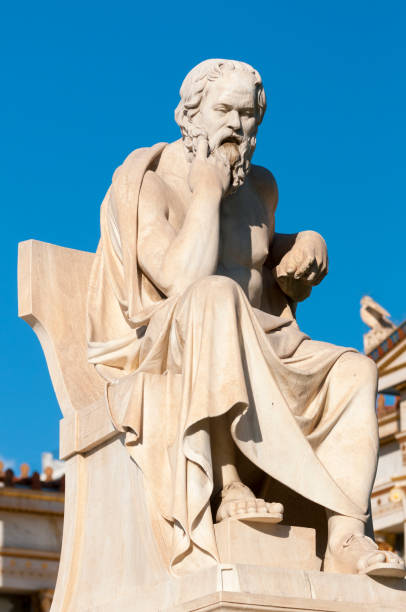 classic statue Socrates stock photo