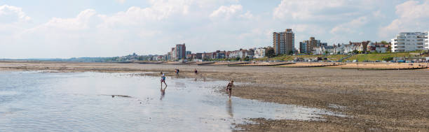 Southend On Sea: Beach in a summer sunny day