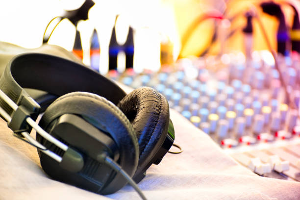 istock Headphones with shallow depth of field 801478792