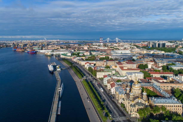istock Aerial view on Lieutenant Schmidt embankment 801569034