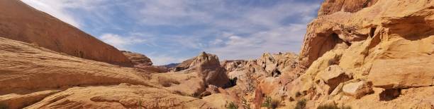 istock Panoramic of rock formations at the Valley of Fire State Park 801584856