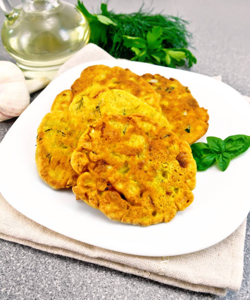 istock Flapjack chickpeas in plate on granite table 801592126