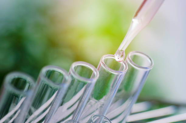 istock scientific experiments,  Laboratory equipment and  test tubes- science concept 801600712