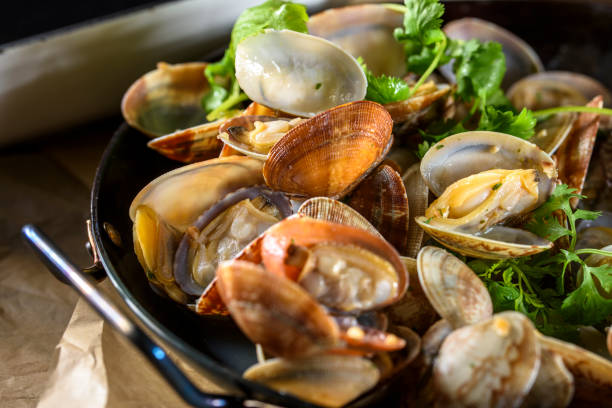 istock Steamed Clam with Butter and Garlic 801605864