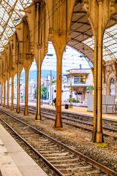 istock Tracks at the train station in Nice, France 801639862