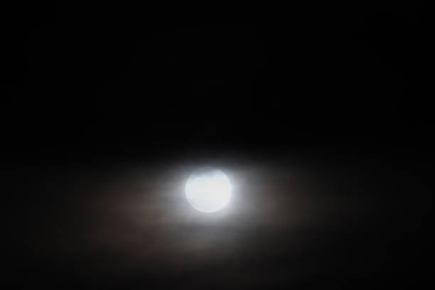istock Full moon beautiful over dark  sky at have  tree shadow in night 801642450