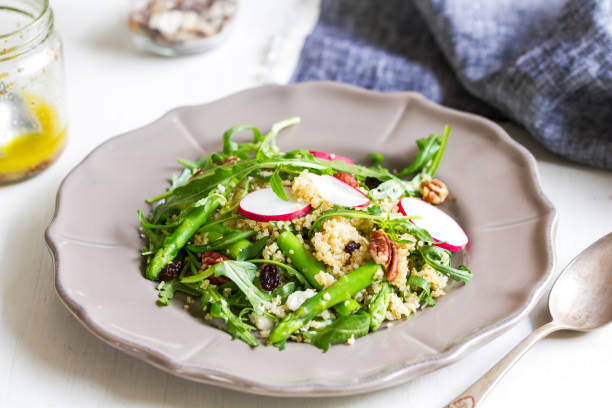 istock Quinoa with Asparagus Rocket and Feta salad 801650002
