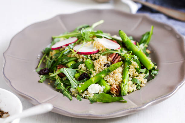 istock Quinoa with Asparagus Rocket and Feta salad 801650028