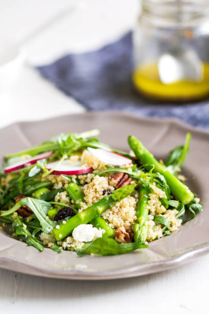 istock Quinoa with Asparagus Rocket and Feta salad 801650058