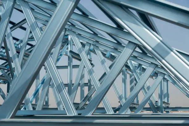 Photo of Structure of steel roof frame