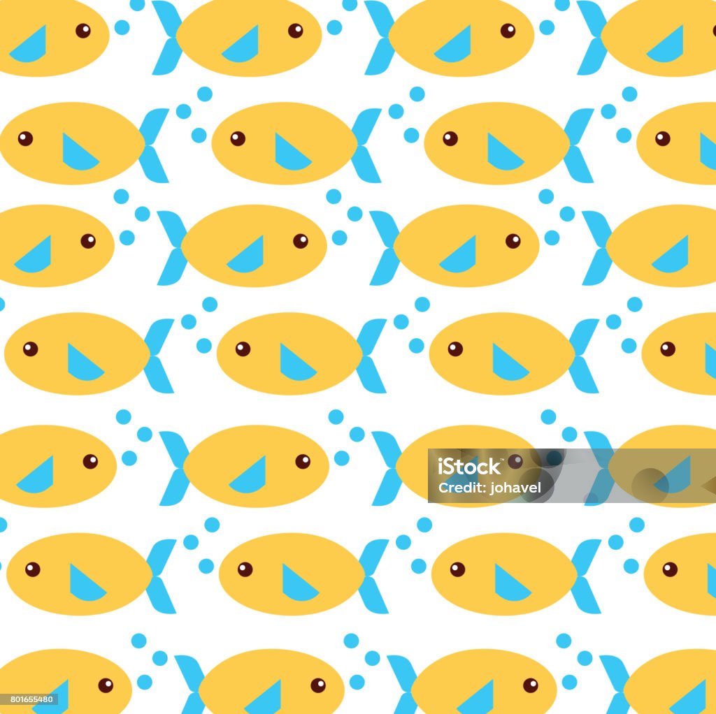 Pattern Fish Swim In Sea Fish Swiming Pattern Stock Illustration - Download Image Now ...