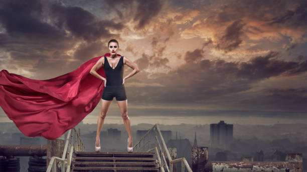 Super woman with red cape