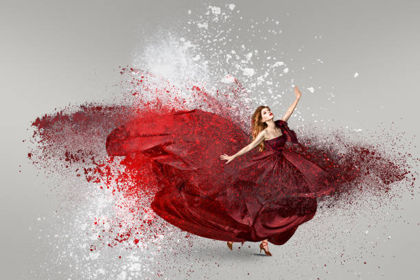 istock Woman dancing with cloud of powder 801677968