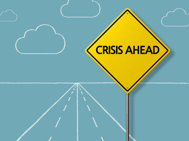 istock CRISIS AHEAD - Business Chalkboard Background 801686788