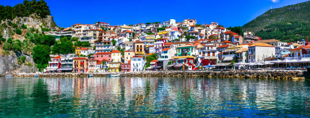 istock Colorful Greece series - beautiful coastal town Parga 801709540