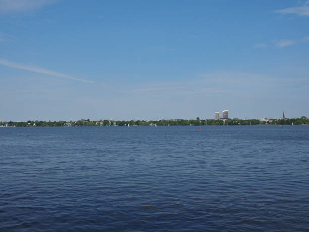 Outer Alster lake in Hamburg