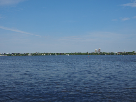 Outer Alster lake in Hamburg