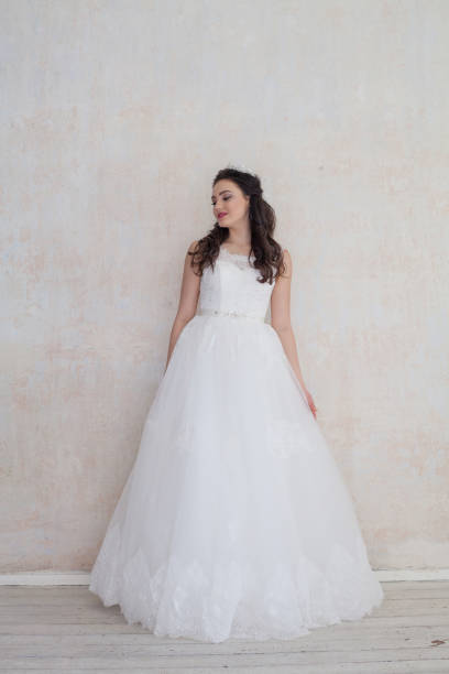 istock bride in white wedding dress in a roomf wedding 801736860