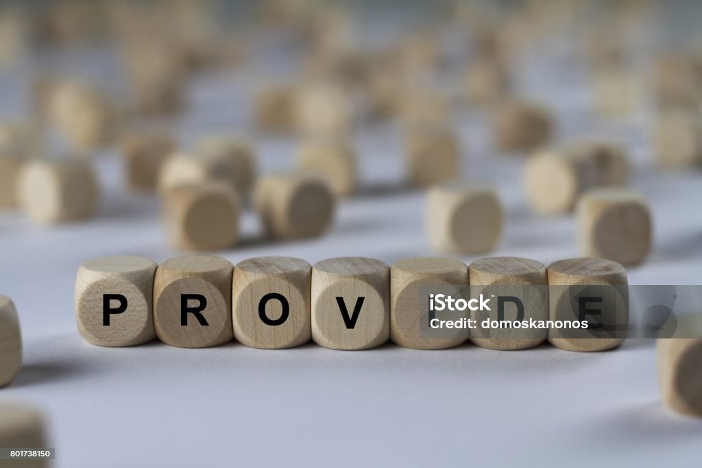 provide - cube with letters, sign with wooden cubes series of images: cube with letters, sign with wooden cubes Abstract Stock Photo